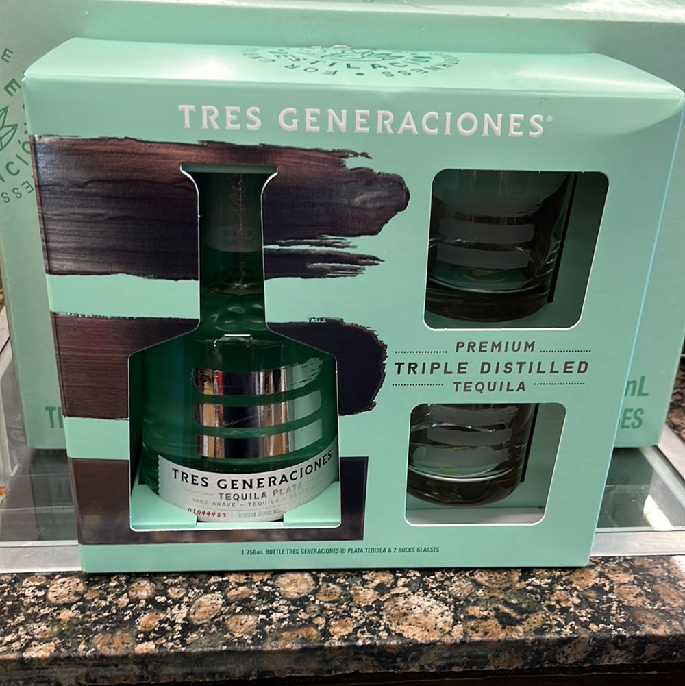 Tres Generaciones Tequila Plata Gift Set