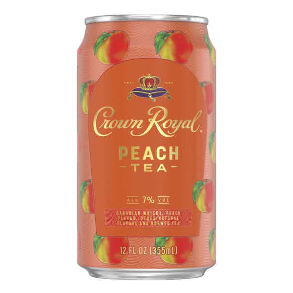 Crown Royal Peach Tea Canadian Whisky Cocktail 4 pack cans